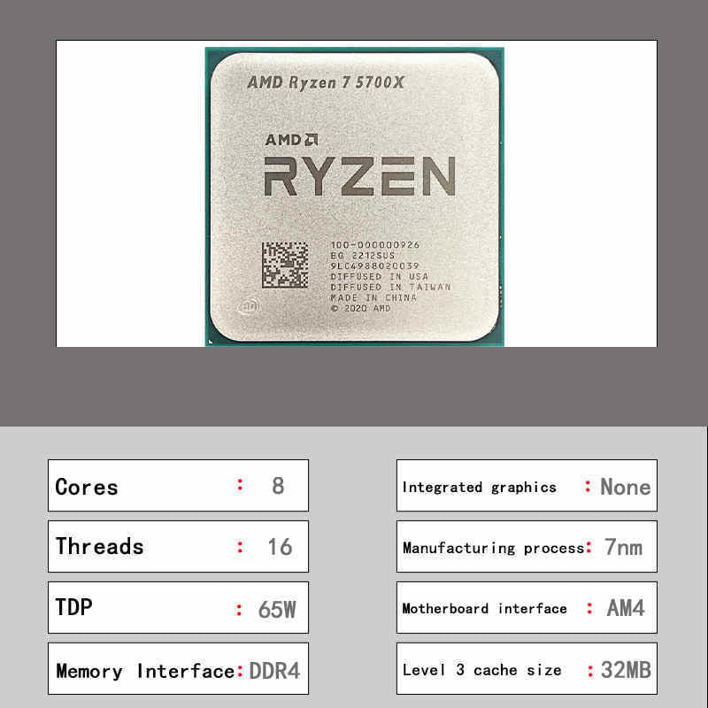 LovelyRLovely LovelyRLovely 5700X TUF B550M PLUS WIFI R75700X LovelyRLovely 5700X TUF B550M PLUS WIFI II Motherboard AM4 CPU Processor