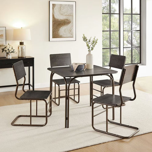 LovelyRLovely LovelyRLovely 5pcs Modern Dining Ensembl Bronze LovelyRLovely 5pcs Modern Dining Ensemble