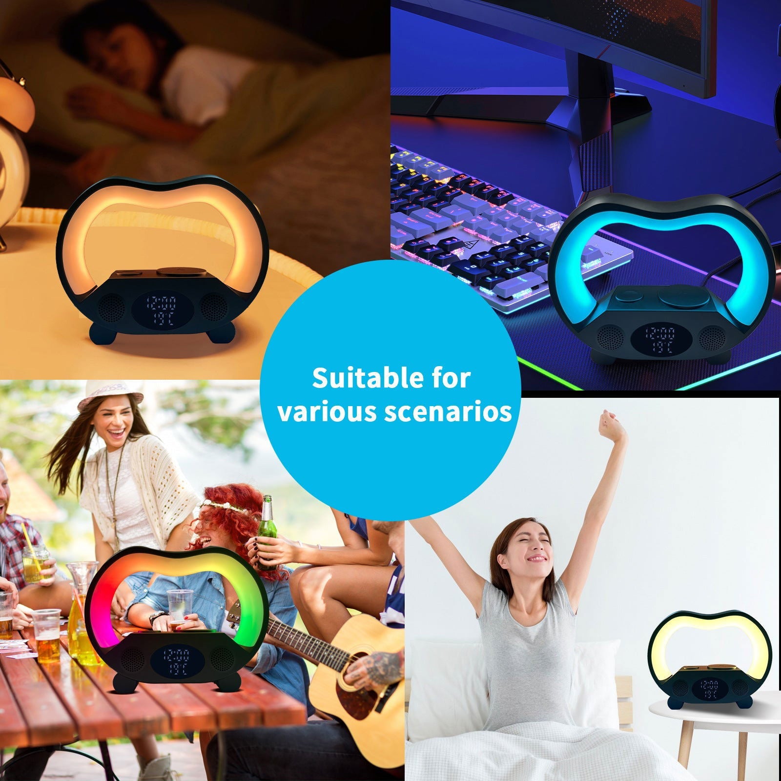 LovelyRLovely LovelyRLovely 6 in 1 Smart Multi-functio LovelyRLovely 6 in 1 Smart Multi-function Wireless Charger