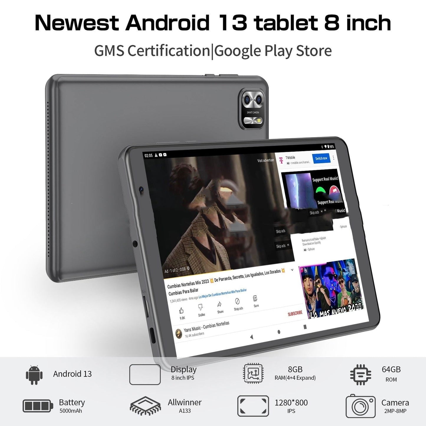 LovelyRLovely LovelyRLovely 8" 64g Android Tablet LovelyRLovely 8" 13 System 64g Android Tablet