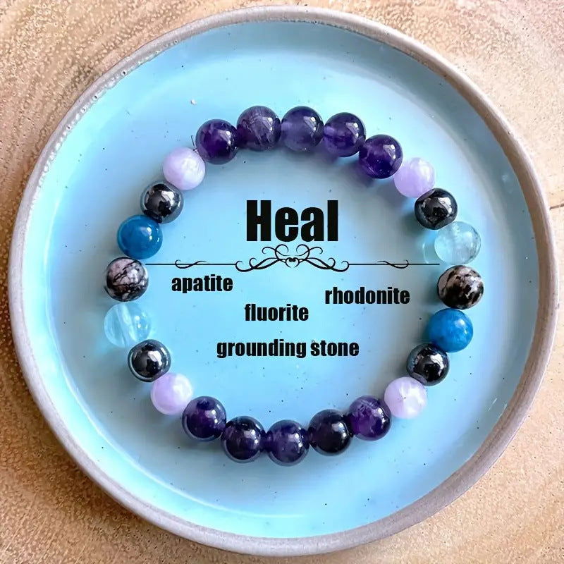 LovelyRLovely LovelyRLovely 8mm Natural Stone Healing Purple LovelyRLovely 8mm Natural Stone Healing Bracelet