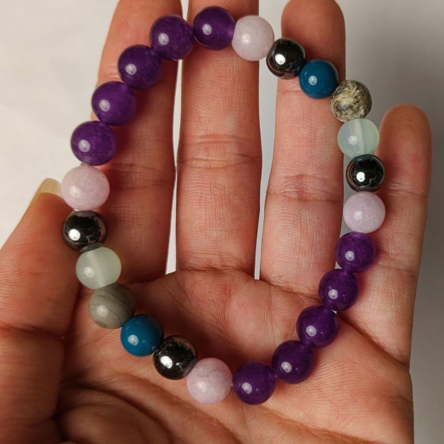 LovelyRLovely LovelyRLovely 8mm Natural Stone Healing Purple LovelyRLovely 8mm Natural Stone Healing Bracelet