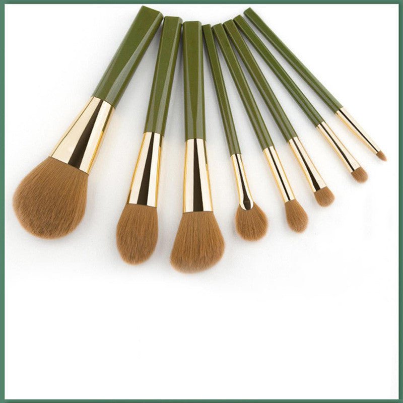 LovelyRLovely LovelyRLovely 8pcs Green Shimmering Brus Green LovelyRLovely 8pcs Green Shimmering Brushes Set