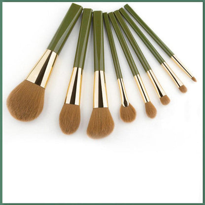 LovelyRLovely LovelyRLovely 8pcs Green Shimmering Brus Green LovelyRLovely 8pcs Green Shimmering Brushes Set