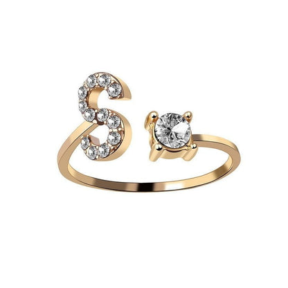 LovelyRLovely LovelyRLovely Adjustable 26 Initial Lett Gold / S LovelyRLovely Adjustable 26 Initial Letter Ring