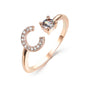 LovelyRLovely LovelyRLovely Adjustable 26 Initial Lett Rose gold / C LovelyRLovely Adjustable 26 Initial Letter Ring