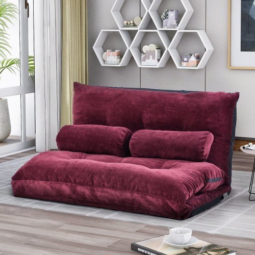 LovelyRLovely LovelyRLovely Adjustable Folding Futon S as picture LovelyRLovely Adjustable Folding Futon Sofa Bed