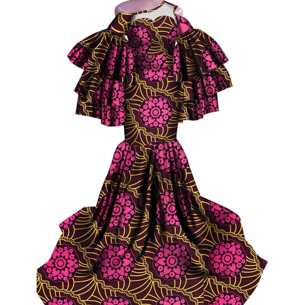 LovelyRLovely LovelyRLovely African Print Traditional Style7 / 2XL LovelyRLovely African Print Traditional Fishtail Floor-length Dress