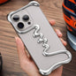 LovelyRLovely LovelyRLovely Alien Metal Ultra-thin Hea Silver / IPhone 14 Pro LovelyRLovely Alien Metal Ultra-thin Heat Dissipation Anti Drop Phone Protective Case