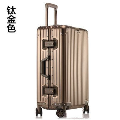 LovelyRLovely LovelyRLovely Aluminium Magnesium Alloy Titanium Gold Mirror Classic / 20 Inches LovelyRLovely Aluminium Magnesium Alloy Large Capacity Luggage