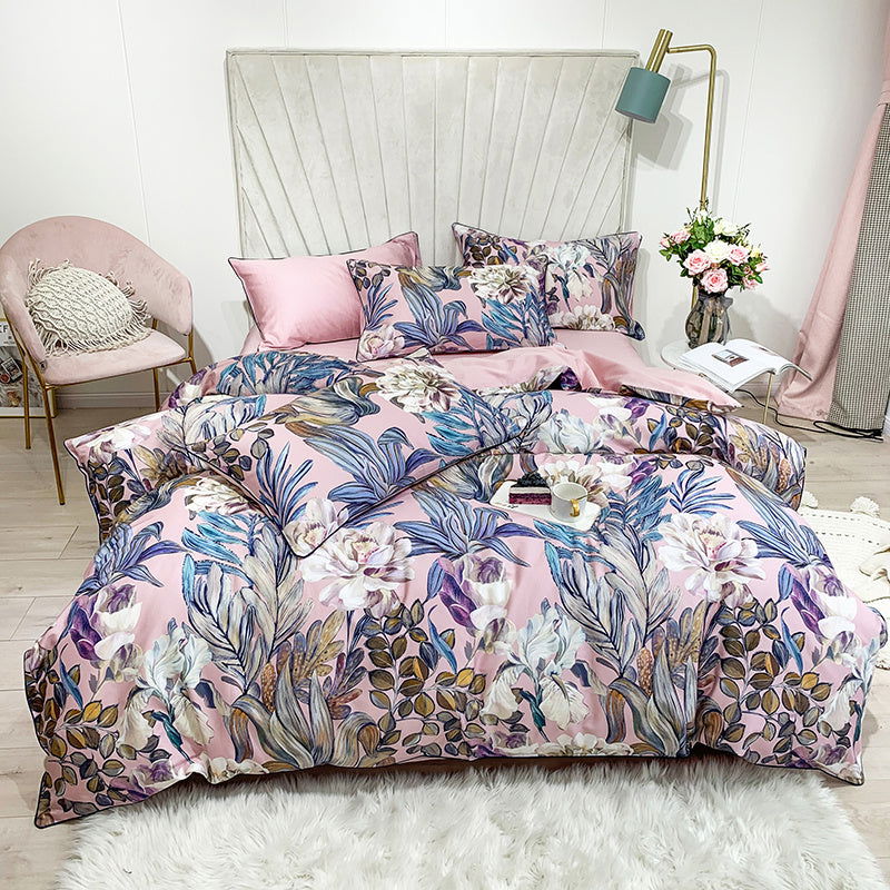 LovelyRLovely LovelyRLovely American Pastoral Cotton 4 2m(220*240) / Pink LovelyRLovely American Pastoral Cotton 4pcs Duvet Set