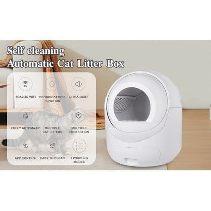 LovelyRLovely LovelyRLovely App Control Smart Automati White LovelyRLovely App Control Smart Automatic Litter Box