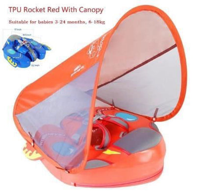 LovelyRLovely LovelyRLovely Baby Floats Swimming Ring TPU Rocket Red Canopy LovelyRLovely Baby Floats Swimming Ring