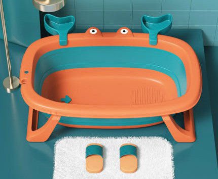 LovelyRLovely LovelyRLovely Baby Foldable Bathtub Orange67x44x20cm LovelyRLovely Baby Foldable Bathtub