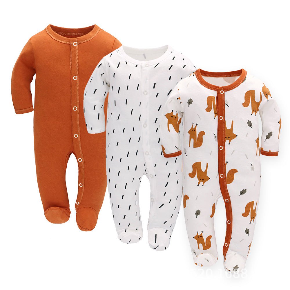 LovelyRLovely LovelyRLovely Baby Long Sleeve Jumpsuit Fox Raindrops / 56cm LovelyRLovely Baby Long Sleeve Jumpsuit