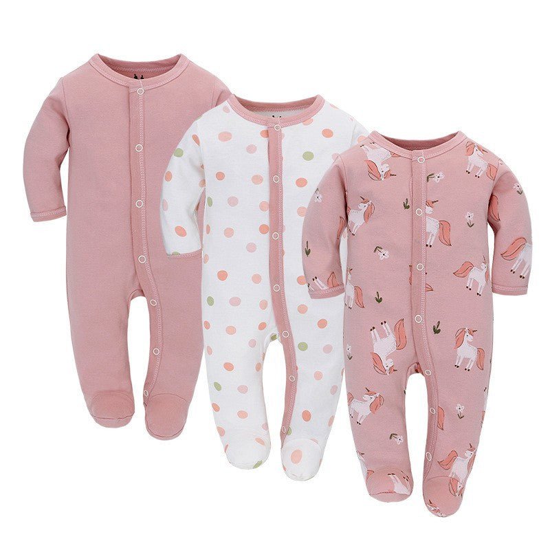 LovelyRLovely LovelyRLovely Baby Long Sleeve Jumpsuit Pink Little Pony Dots / 56cm LovelyRLovely Baby Long Sleeve Jumpsuit