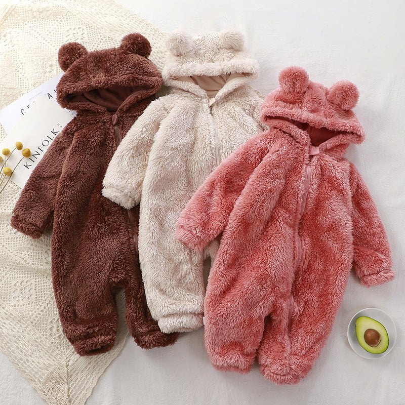 LovelyRLovely LovelyRLovely Baby One-Piece Winter Plus LovelyRLovely Baby One-Piece Winter Plush Rompers