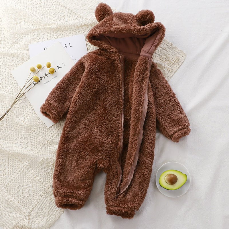 LovelyRLovely LovelyRLovely Baby One-Piece Winter Plus LovelyRLovely Baby One-Piece Winter Plush Rompers