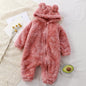 LovelyRLovely LovelyRLovely Baby One-Piece Winter Plus Pink Plush One Piece / 100cm LovelyRLovely Baby One-Piece Winter Plush Rompers