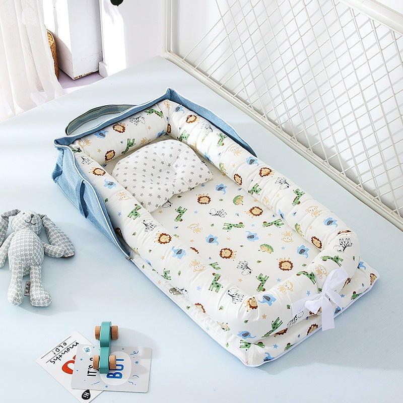 LovelyRLovely LovelyRLovely Baby Removable And Washabl Luggage Animal World Blue / 85X45cm LovelyRLovely Baby Removable And Washable Bed Crib