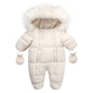 LovelyRLovely LovelyRLovely Baby's Warm Keeping Infant Beige / 66cm LovelyRLovely Baby's Warm Keeping Infant Rompers