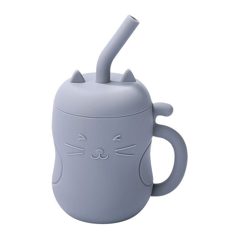 LovelyRLovely LovelyRLovely Baby Silicone No-spill Cup Style B Gray LovelyRLovely Baby Silicone No-spill Cup