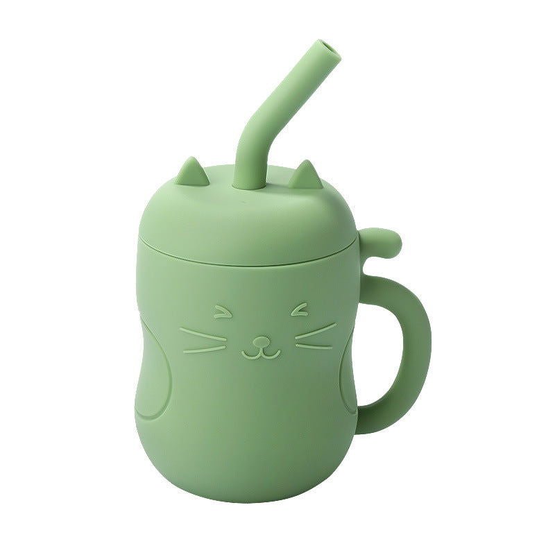 LovelyRLovely LovelyRLovely Baby Silicone No-spill Cup Style C Green LovelyRLovely Baby Silicone No-spill Cup