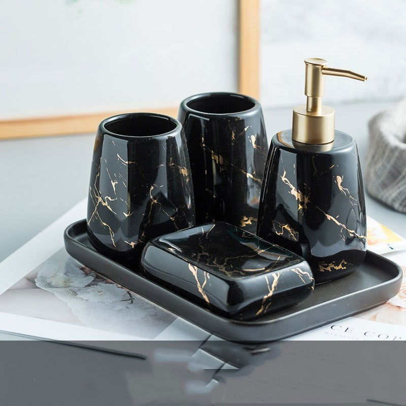 LovelyRLovely LovelyRLovely Bathroom wash set Black / 5piece set LovelyRLovely Bathroom wash set