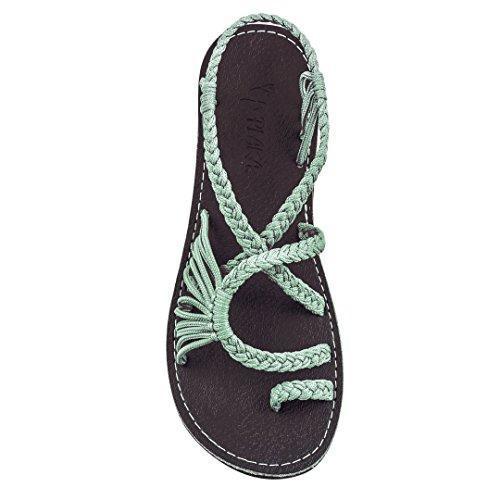 LovelyRLovely LovelyRLovely Beach Flip Flops Flat Sand Blue / 10 LovelyRLovely Beach Flip Flops Flat Sandals