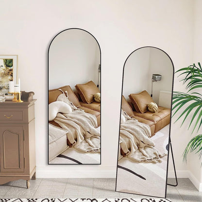 LovelyRLovely LovelyRLovely Black 63x20 Metal Arched F Black LovelyRLovely Black 63x20 Metal Arched Full-length Mirror