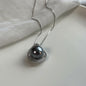 LovelyRLovely LovelyRLovely Black Pearl Sea Shell Neck Pendant LovelyRLovely Black Pearl Sea Shell Necklace And Stud