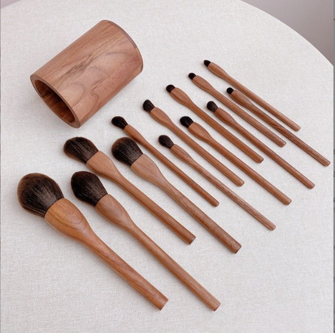 LovelyRLovely LovelyRLovely Black Walnut Makeup Brush 13brushes and barrels LovelyRLovely Black Walnut Makeup Brush Set