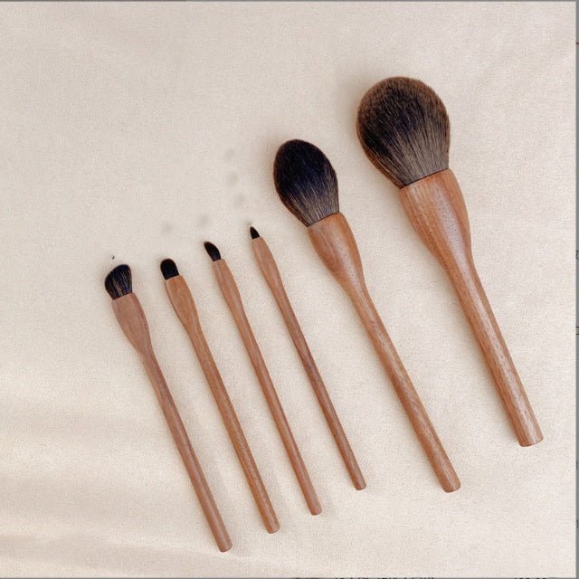 LovelyRLovely LovelyRLovely Black Walnut Makeup Brush 6bare brushes LovelyRLovely Black Walnut Makeup Brush Set