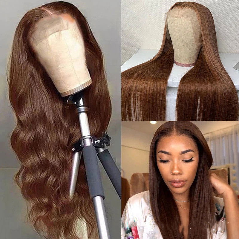 LovelyRLovely LovelyRLovely Brown Human Hair Straight LovelyRLovely Brown Human Hair Straight Wig