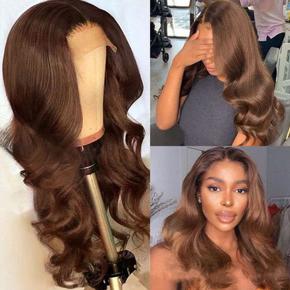 LovelyRLovely LovelyRLovely Brown Human Hair Straight LovelyRLovely Brown Human Hair Straight Wig