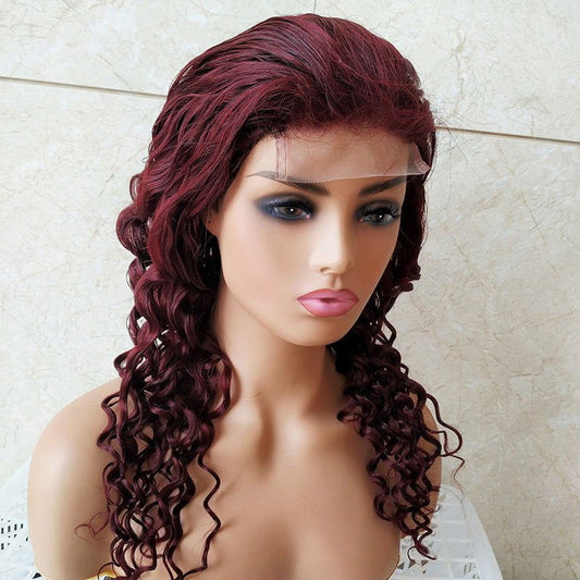 LovelyRLovely LovelyRLovely Burgundy 4x4 Loose Wave Br 10inch LovelyRLovely Burgundy Loose Wave Brazilian Wig