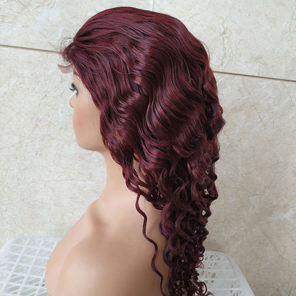 LovelyRLovely LovelyRLovely Burgundy 4x4 Loose Wave Br LovelyRLovely Burgundy Loose Wave Brazilian Wig