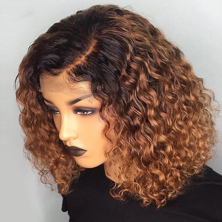 LovelyRLovely LovelyRLovely Burgundy Gradient Short Bo LovelyRLovely Burgundy Gradient Short Bob Lace Front Wig