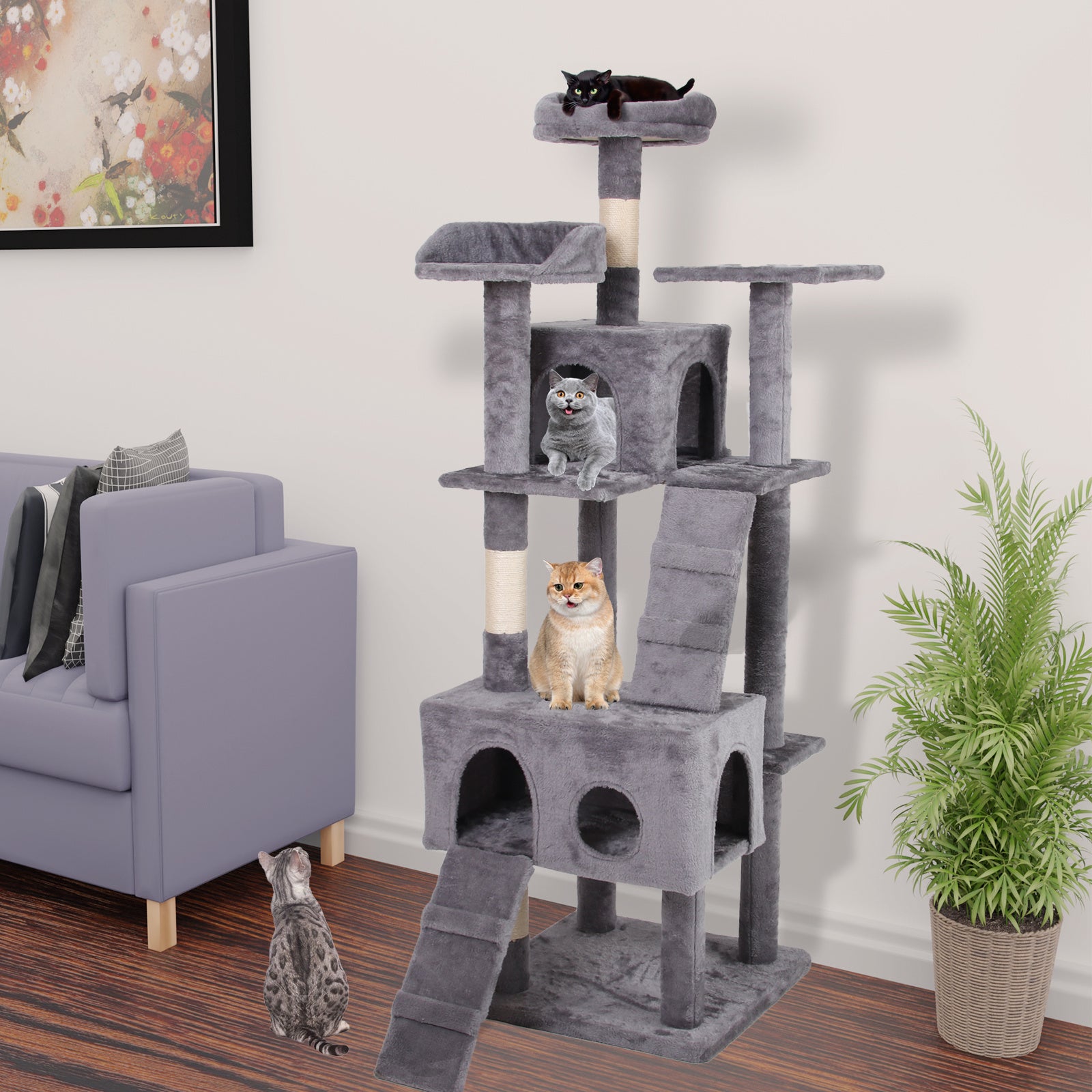 LovelyRLovely LovelyRLovely Cat Climbing Frame Grey LovelyRLovely Cat Climbing Frame