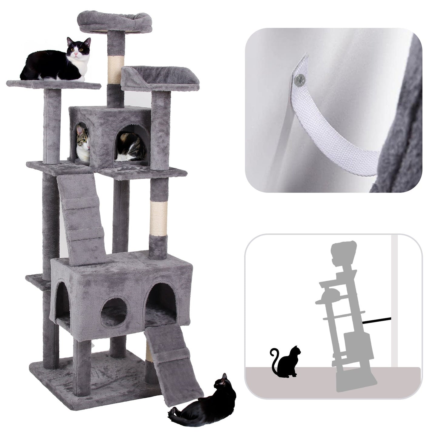 LovelyRLovely LovelyRLovely Cat Climbing Frame Grey LovelyRLovely Cat Climbing Frame