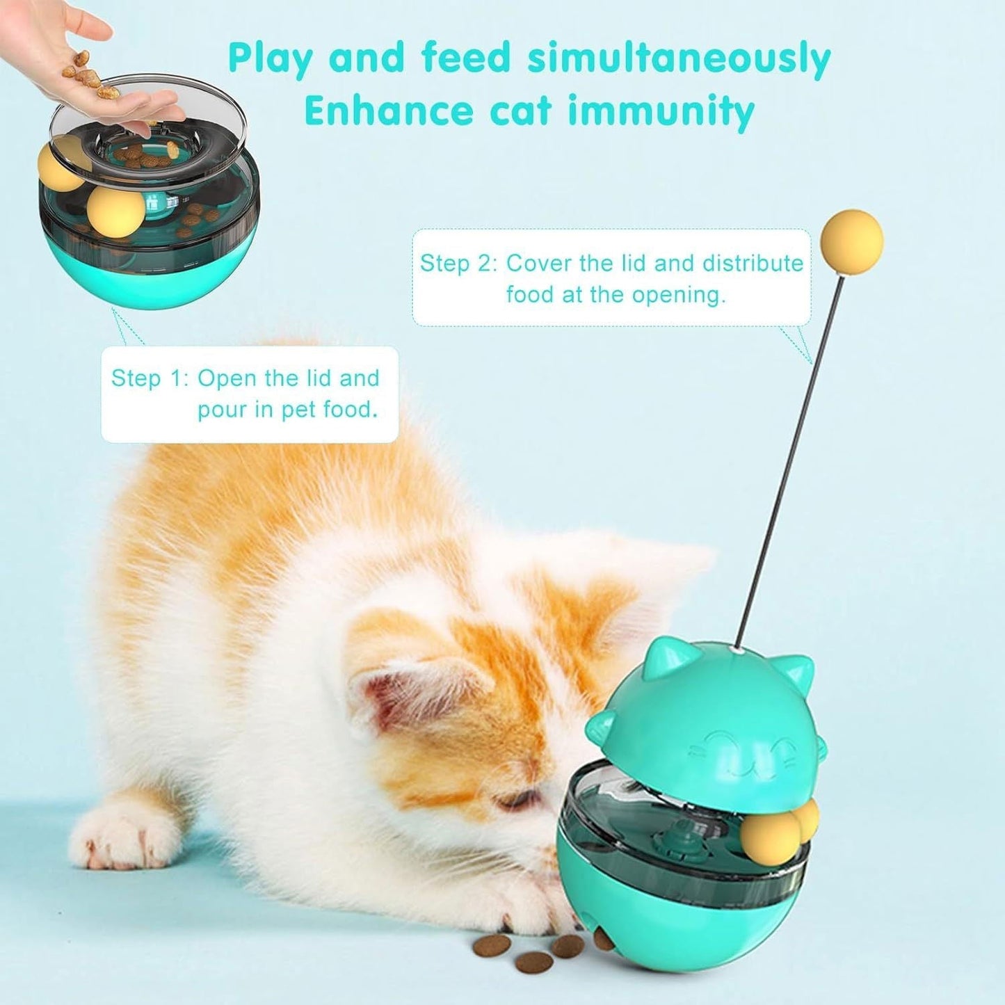 LovelyRLovely LovelyRLovely Cat Interactive Treat Disp LovelyRLovely Cat Interactive Treat Dispenser Toy