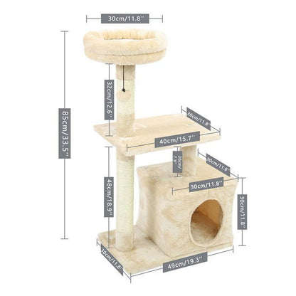 LovelyRLovely LovelyRLovely Cat Spacious Luxury Tower AMT0044BGGL LovelyRLovely Cat Spacious Luxury Tower With Double Condos