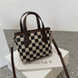 LovelyRLovely LovelyRLovely Checkerboard Shoulder Bag Coffee Plaid Without Pendant LovelyRLovely Checkerboard Shoulder Bag