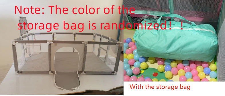 LovelyRLovely LovelyRLovely Children's Playpen Grey / With storage bag LovelyRLovely  Children's Playpen