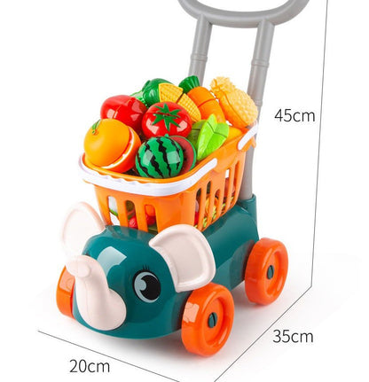 LovelyRLovely LovelyRLovely Children's Simulation Fruit Trolley