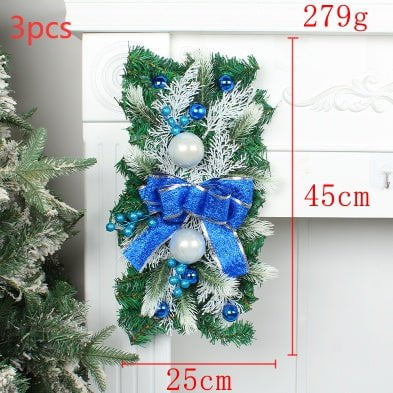 LovelyRLovely LovelyRLovely Christmas Door Decoration Blue 3pcs LovelyRLovely Christmas Door Decoration