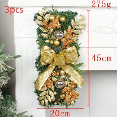 LovelyRLovely LovelyRLovely Christmas Door Decoration Gold 3pcs LovelyRLovely Christmas Door Decoration