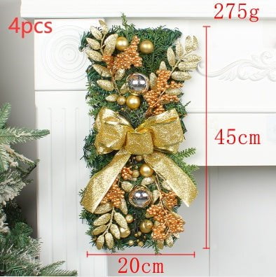 LovelyRLovely LovelyRLovely Christmas Door Decoration Gold 4pcs LovelyRLovely Christmas Door Decoration