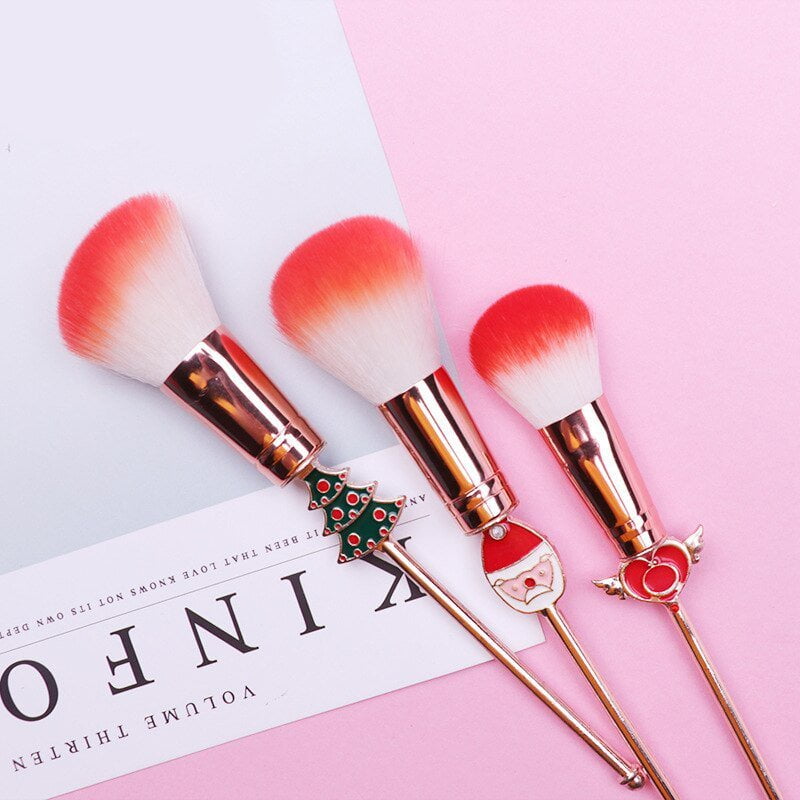 LovelyRLovely LovelyRLovely Christmas Moose Makeup Bru Rose gold LovelyRLovely Christmas Moose Makeup Brush Set