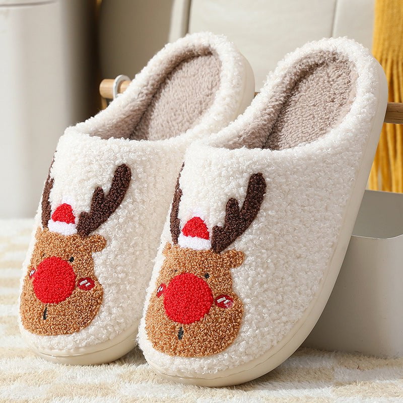 LovelyRLovely LovelyRLovely Christmas Winter Bedroom S Red / 37to38 LovelyRLovely Christmas Winter Bedroom Slipper